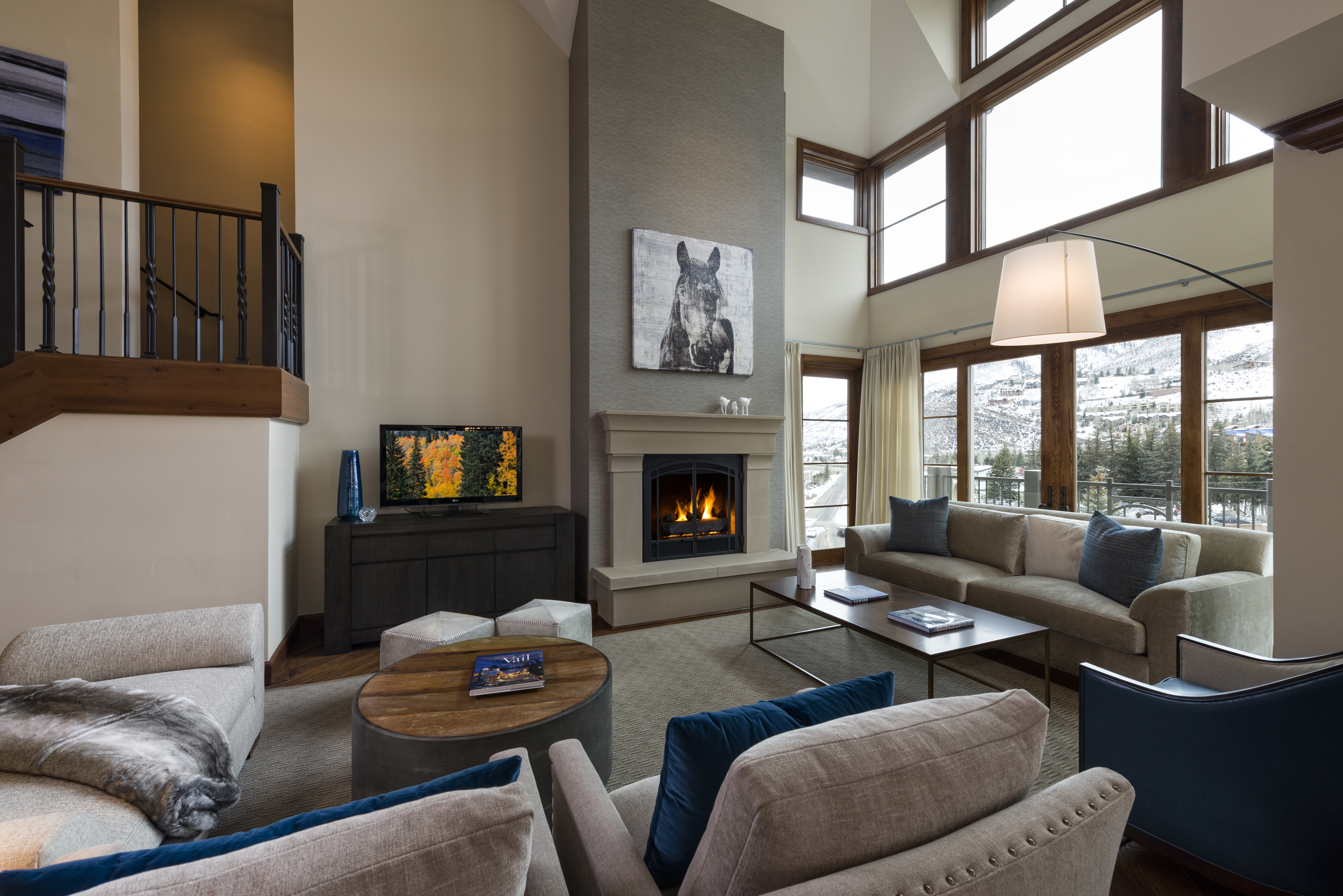 Pictured: Exterior and Residences 101 and 402 of The Ritz-Carlton Residences, Vail.