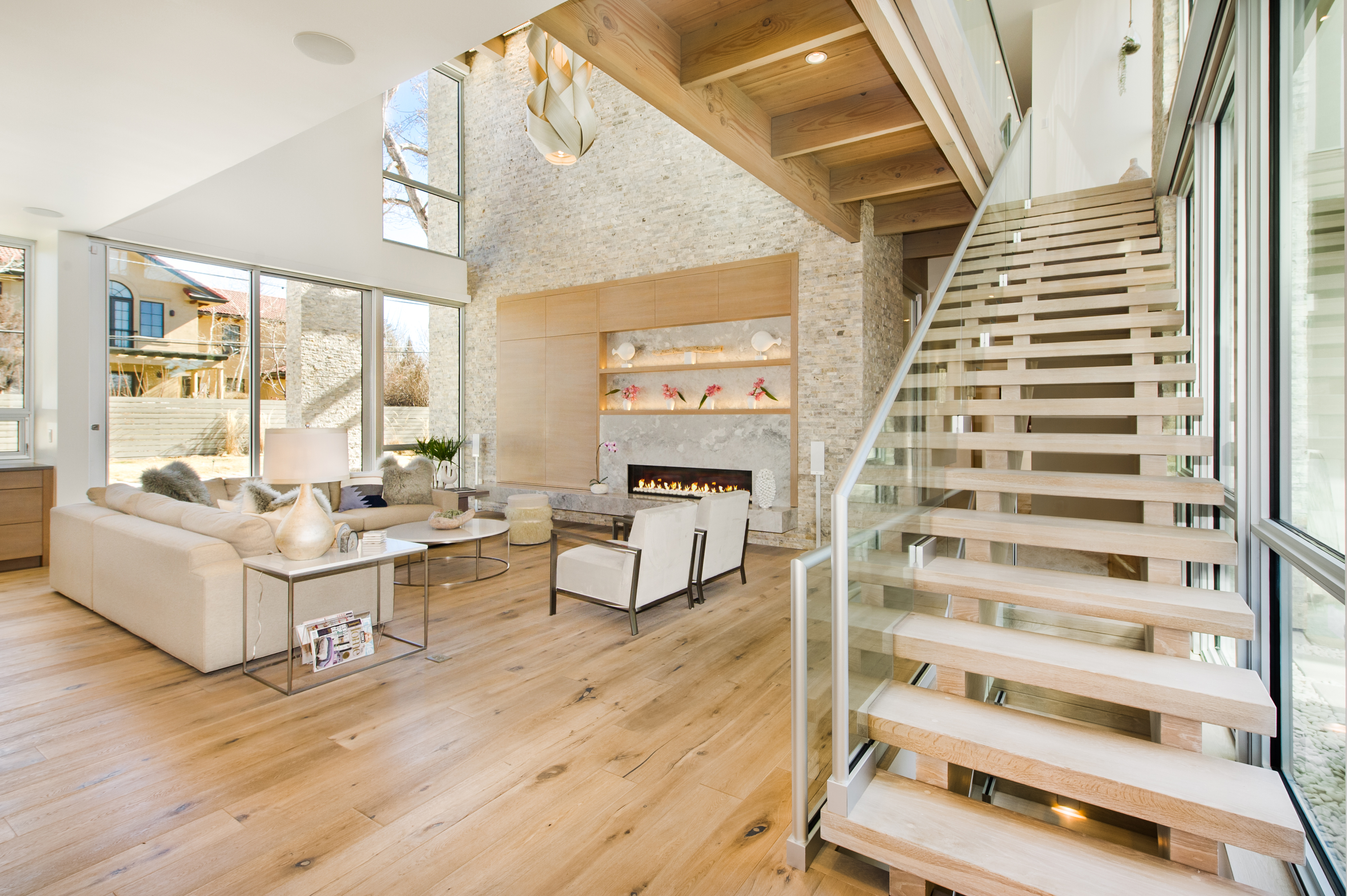 110 S. Cherry Street, Denver. Chic California-contemporary residence designed by homeowner and seller, Karen Hutchinson of Hutchinson Design. Listed for sale by LIV Sotheby’s International Realty for $5,300,000.