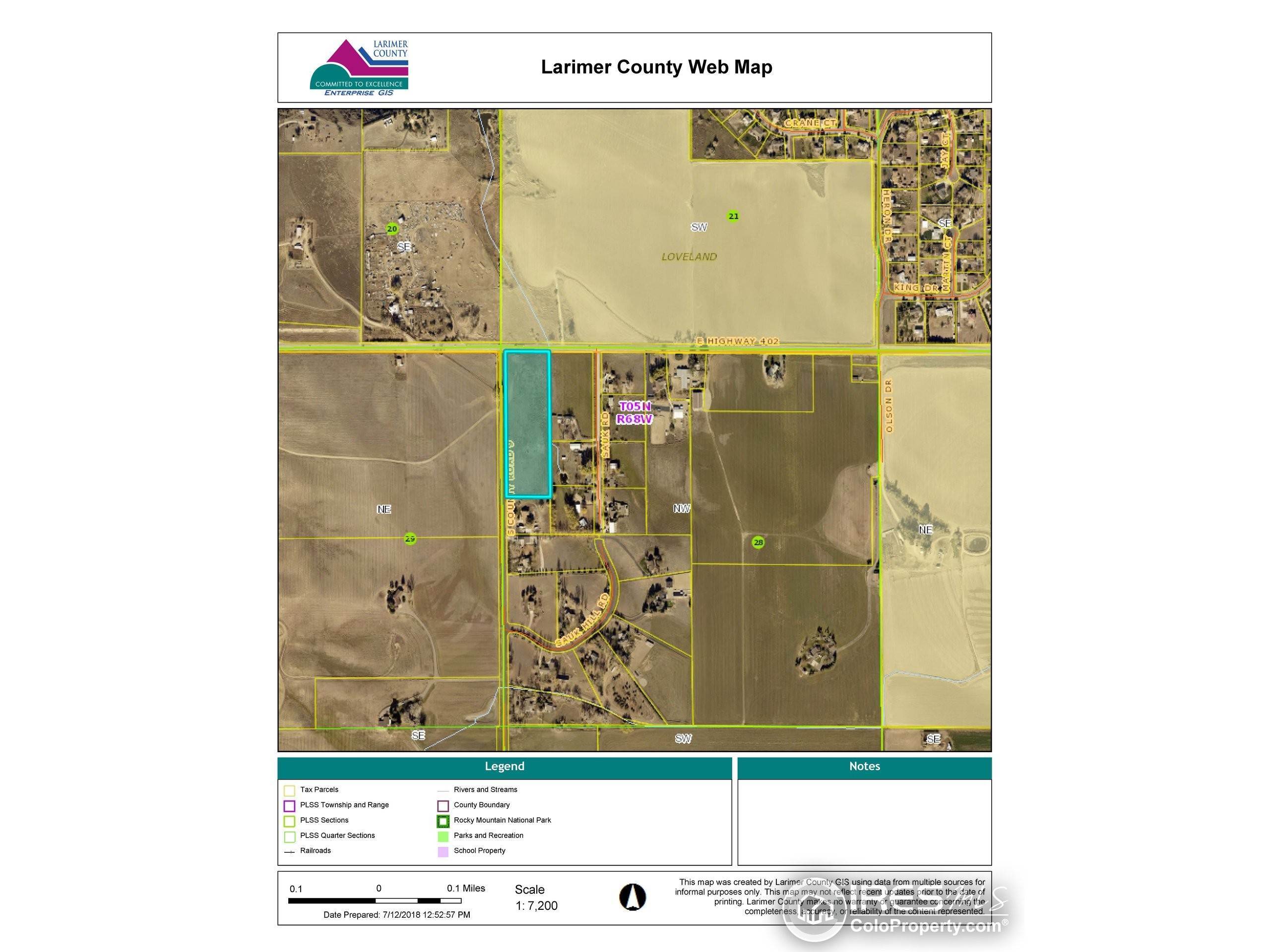 Land for Active at Hwy 402 Loveland, Colorado 80537 United States