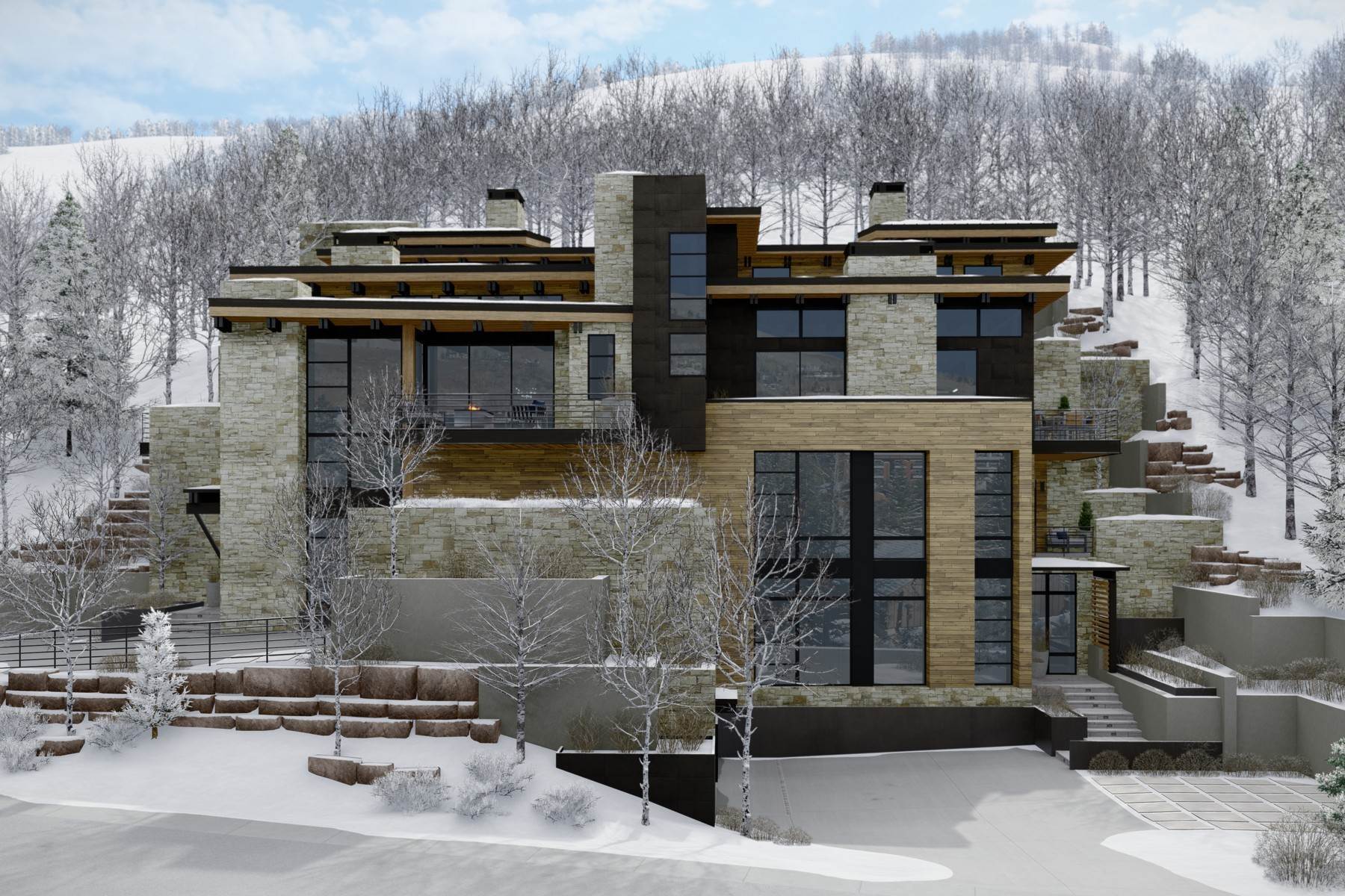 2. Duplex Homes for Active at Mountain contemporary home on the highly coveted Forest Road in Vail 672 Forest Road Vail, Colorado 81657 United States